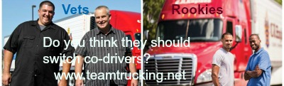 2 pics of team truck drivers